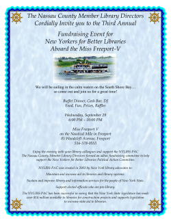 The Nassau County Member Library Directors Cordially Invite you to