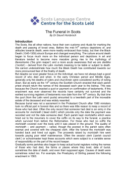 The Funeral in Scots - Scots Language Centre