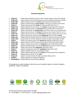 F: 510-743-4141 | E-mail:  Branded Ingred