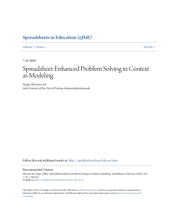 Spreadsheet-Enhanced Problem Solving in Context as