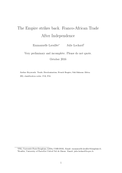 French-African Trade after Independence