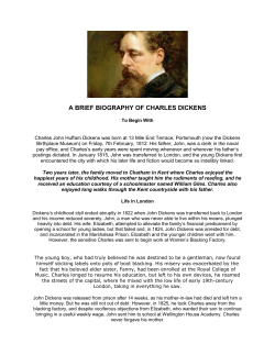 A BRIEF BIOGRAPHY OF CHARLES DICKENS