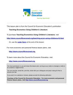 This lesson plan is from the Council for Economic Education`s
