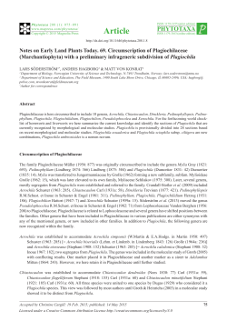Notes on Early Land Plants Today. 69. Circumscription of