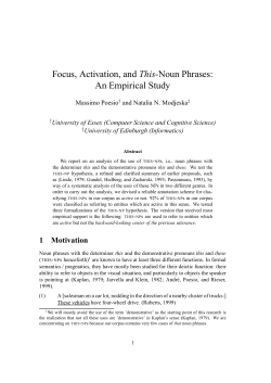 Focus, Activation, and This-Noun Phrases: An