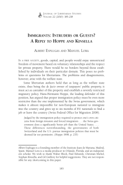 Immigrants: Intruders or Guests? A Reply to Hoppe