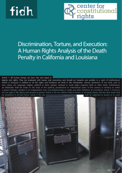 A Human Rights Analysis of the Death Penalty in California and