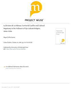 La Division de La Habana: Territorial Conflict and Cultural