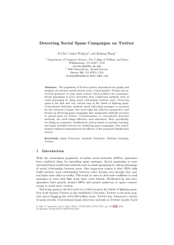 Detecting Social Spam Campaigns on Twitter