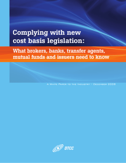 Complying with new cost basis legislation