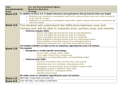 The student will understand the difference between area and