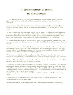 The Constitution of the Iroquois Nations