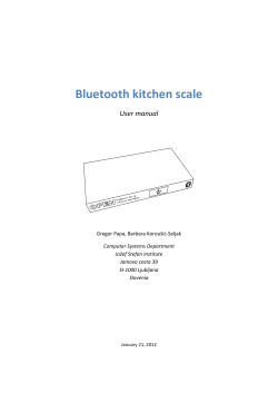 Bluetooth kitchen scale - Computer Systems @ JSI