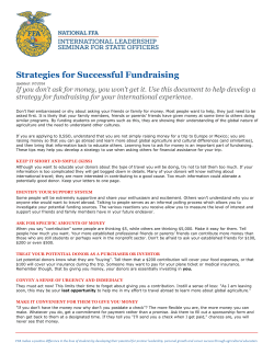 Strategies for Successful Fundraising