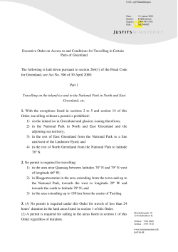Executive Order on Access to and Conditions for