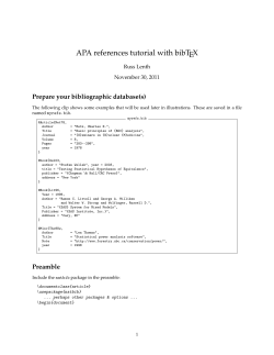 APA references tutorial with bibTEX