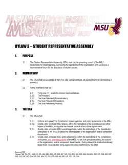 bylaw 3 – student representative assembly