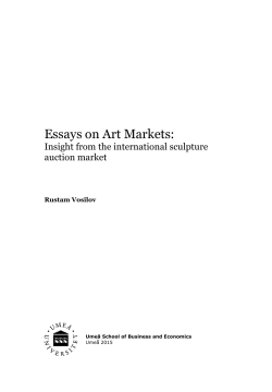 Essays on Art Markets