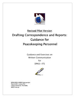 Drafting Correspondence and Reports: ting Correspondence and