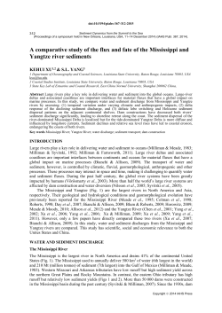 A comparative study of the flux and fate of the Mississippi