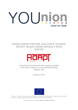 trade unions twitter analytics: to what extent