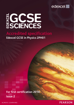 Specification - Edexcel