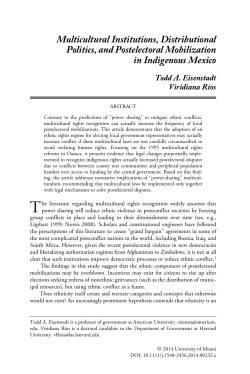 Multicultural Institutions, Distributional Politics, and Postelectoral