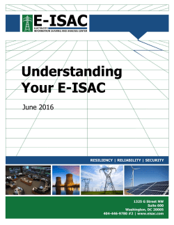 Understanding Your E-ISAC