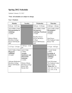 Spring 2012 Schedule - The Graduate Center, CUNY