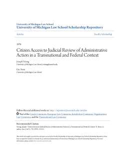 Citizen Access to Judicial Review of Administrative Action in a