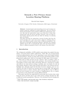 Towards a New Privacy-Aware Location Sharing Platform