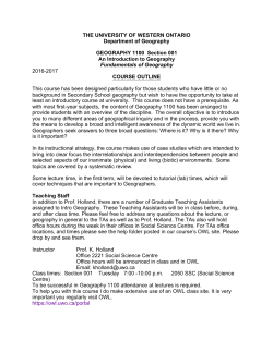 Course Outline - Geography