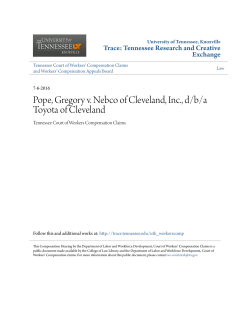 Pope, Gregory v. Nebco of Cleveland, Inc., d/b/a Toyota of Cleveland
