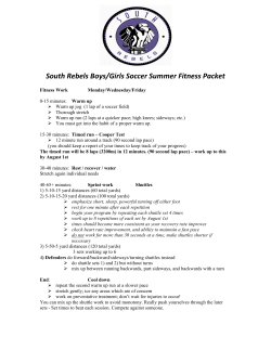 Soccer Summer Fitness Packet