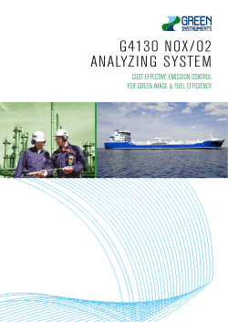 G4130 noX/o2 anaLyzinG SyStem