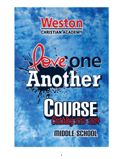 language arts - Weston Christian Academy