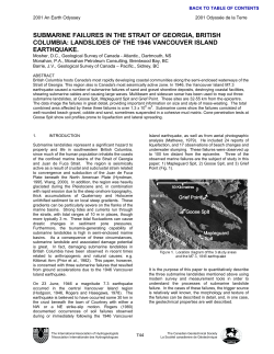 SUBMARINE FAILURES IN THE STRAIT OF GEORGIA, BRITISH