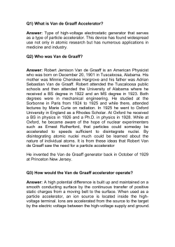 1) What is Van de Graaff Accelerator