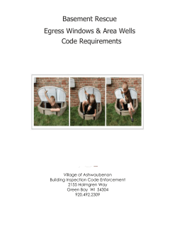 Egress Basement Windows - Village of Ashwaubenon