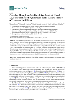 One&ndash;Pot Phosphate-Mediated Synthesis of Novel 1,3,5