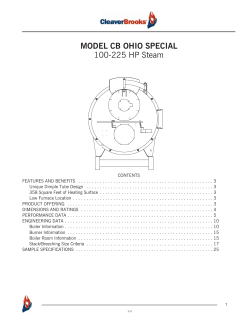 MODEL CB OHIO SPECIAL 100-225 HP Steam - Cleaver