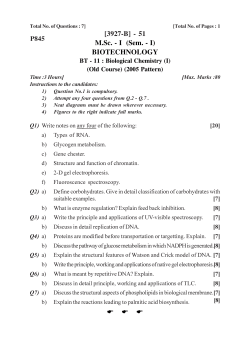 M. Sc. Biotechnology