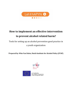 How to implement an effective intervention to prevent alcohol related
