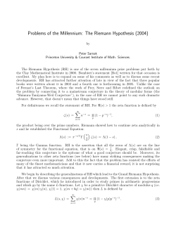 Problems of the Millennium: The Riemann Hypothesis (2004)