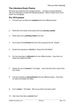 The Literature Exam Poems - Have you been listening