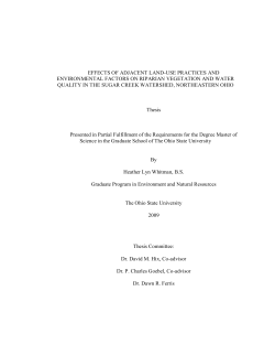 effects of adjacent land-use practices and environmental factors on