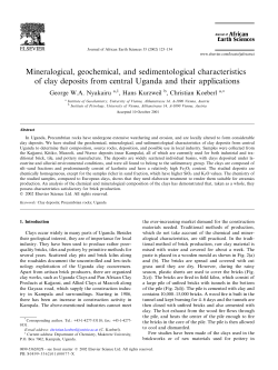 Mineralogical, geochemical, and sedimentological characteristics of