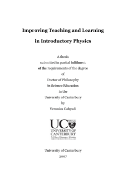 Improving Teaching and Learning in Introductory Physics