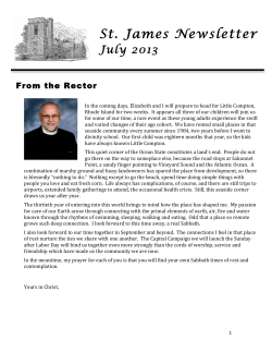 July 2013 - St. James Episcopal Church