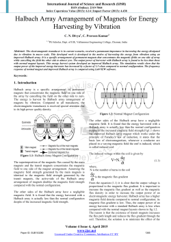 Halbach Array Arrangement of Magnets for Energy Harvesting by